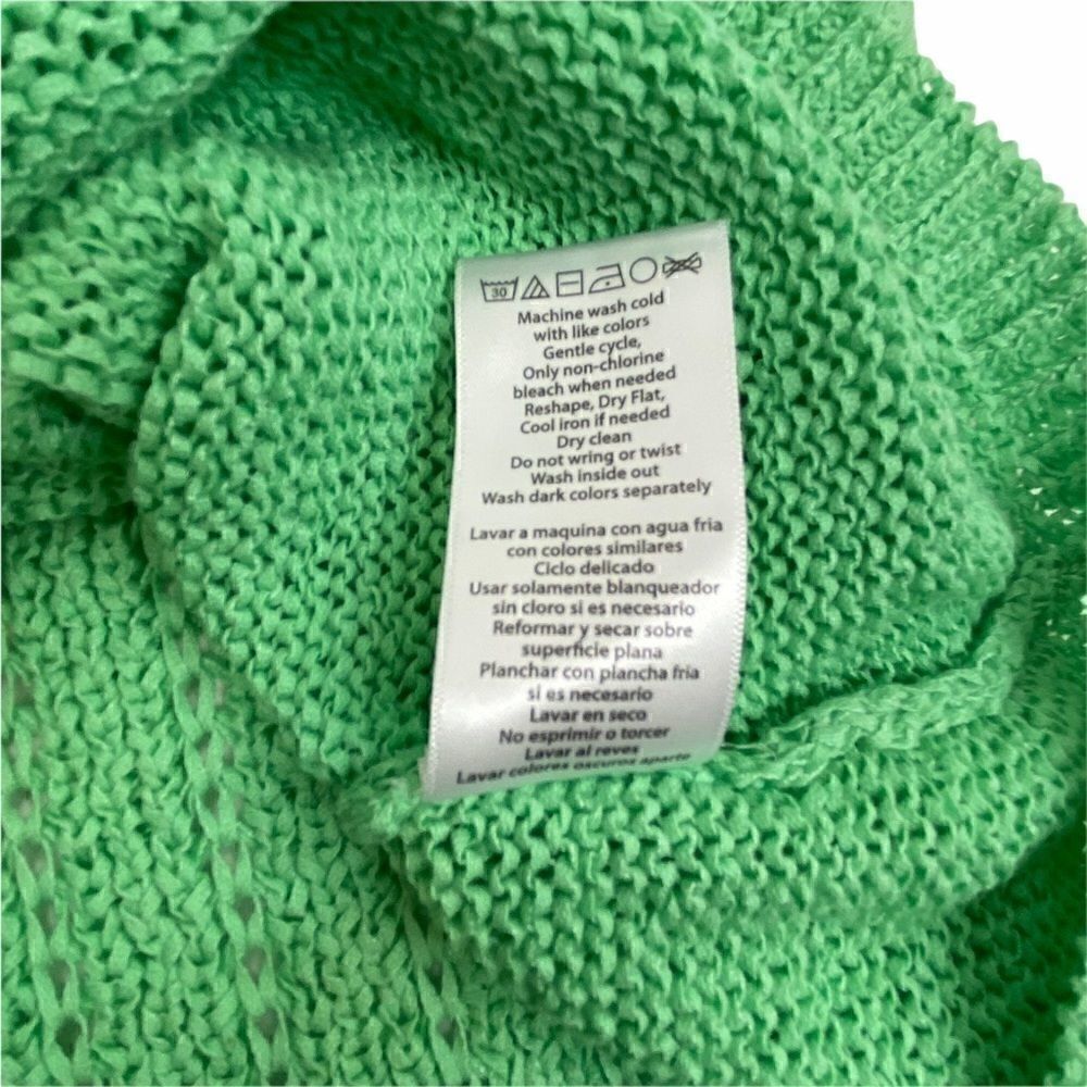 Rachel Zoe Green Knit Crochet Sweater Size small - Picture 9 of 10